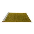 thumbnail image 2 of Ahgly Company Machine Washable Indoor Round Oriental Yellow Industrial Area Rugs, 8' Round, 2 of 4