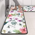 thumbnail image 2 of Kitchen Rugs Sets Of 2,Pioneer Flower Floral Print Pattern Anti Fatigue Kitchen Mat Rugs Non Slip Washable,Decorative Kitchen Floor Mats for Kitchen,Sink,Laundry,17"x47"+17"x47", 2 of 5