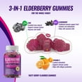 thumbnail image 6 of Toplux Elderberry Gummies with Vitamin C & Zinc Immune Support Gummy Vitamins Berry Flavor Sambucus Antioxidant 2x Pack, 6 of 7