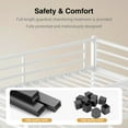 thumbnail image 3 of Miniyam Queen over Queen Metal Bunk Bed with Guardrail & Dual Ladders,Black, 3 of 7