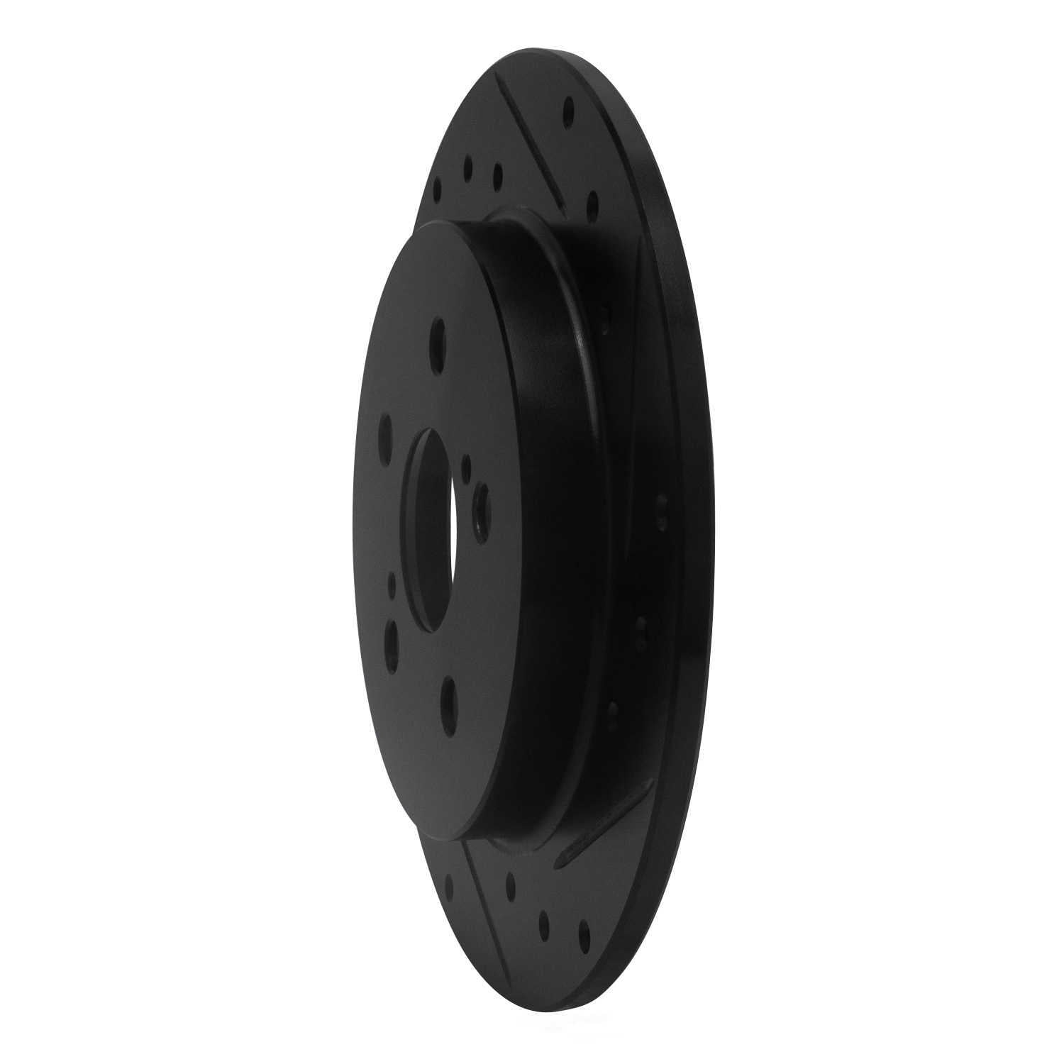 Dynamic Friction Company 633-76083R DFC Brake Rotor - Drilled And Slotted - Black