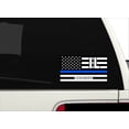 thumbnail image 3 of Waukegan IL Illinois Lake County Thin Blue Line Stealthy USA Flag - Honoring Law Enforcement Officers Flags - Blue Lives Matter Euro Decal Bumper Sticker 3M Vinyl 3" x 5", 3 of 3