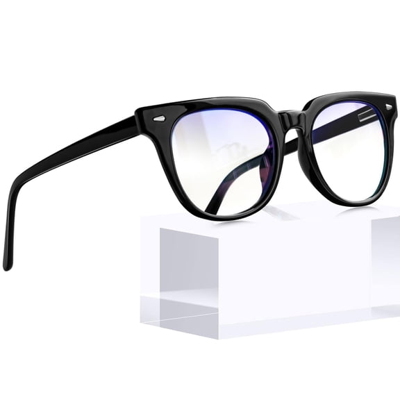 Joopin Blue Light Blocking Glasses Women/Men, Fashion Square Eyeglasses Frames UV Ray Filter Computer Gaming Glasses (Black)