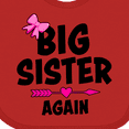 thumbnail image 4 of Inktastic Big Sister Again with Bow and Arrow Girls Baby Bib, 4 of 4