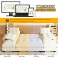thumbnail image 5 of CARZZI 104.7" Sectional Sleeper Sofa with Pull Out Bed, Comfy Chenille U Shaped Convertible Sleeper Couch, Oversized Modern Modular Deep Seat Cloud Couches with USB Ports for Living Room, Beige White, 5 of 10