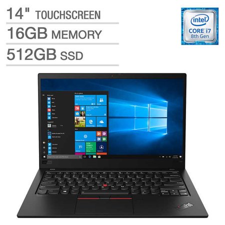 Lenovo X1 Carbon 7th Generation Ultrabook: Core i7-8565U, 16GB RAM, 512GB SSD, 14"