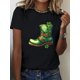thumbnail image 1 of Camiseta de verano para mujer con Cuello RedondoSt. Patrick's Day Print Crew Neck T-Shirt - Fashionable Graphic Print T-Shirt For Women - Casual ShoCamisetas de verano para mujer, manga corta, cuell, 1 of 6
