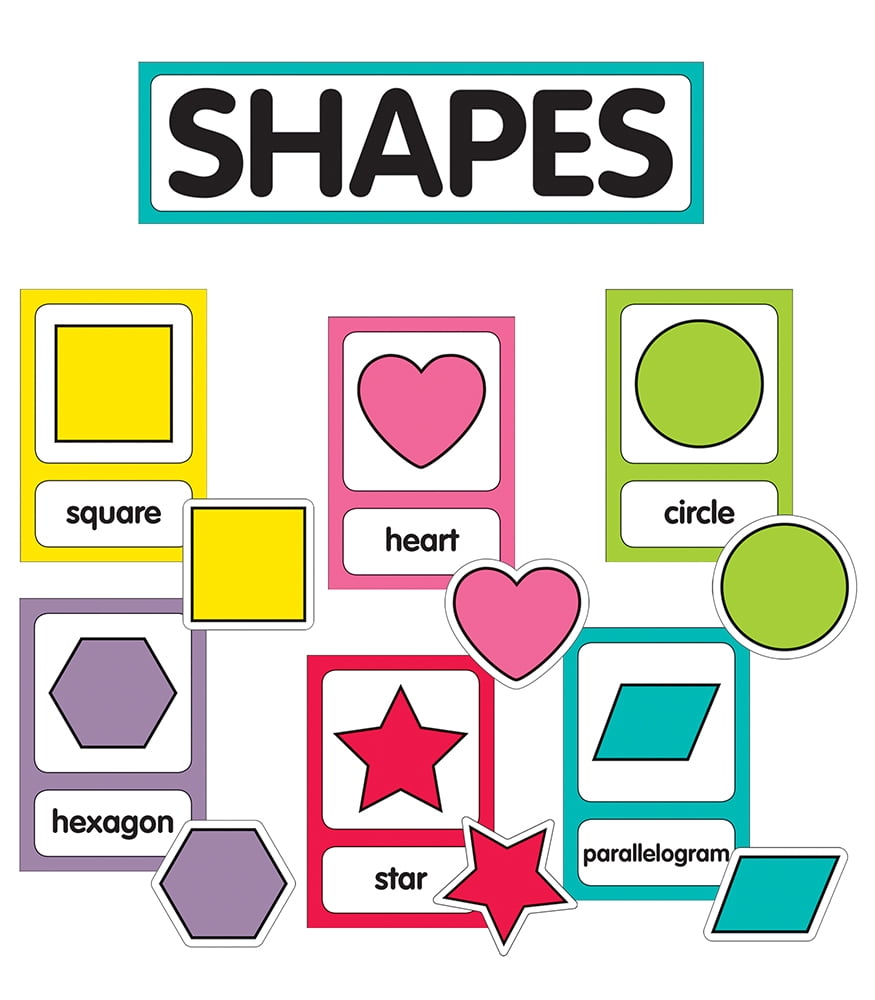Just Teach Shape Cards Mini Bulletin Board Set Schoolgirl Style CD-110395 