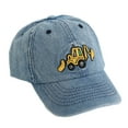 thumbnail image 2 of Eosunjian Unisex Children Hat Washed Denim Retro Baseball Cap Cartoon Excavator Embroidery Long Brim Anti UB Sun Outdoor Sun Hat Light Blue, 2 of 13