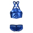 thumbnail image 2 of Conjunto de disfraces de fantasía de correas elásticas de cinturón de arnés de medio pecho de cuerpo de lencería para hombre Azul Macarena Traje de arnés metálico para hombre, 2 of 8