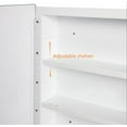 thumbnail image 6 of IDYLLOR Plastic Bathroom Medicine Mirror Cabinet 16 x 22 inch, Surface and Recessed Mount, Beveled Edge Mirror, 6 of 7