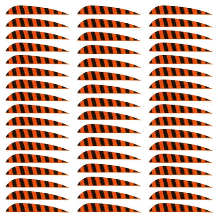 Uxcell Arrow Vanes Arrow Fletching 4 Water Drop Shape Turkey Feathers for Hunting DIY Shooting(Orange Pack of 50)
