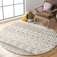 thumbnail image 3 of SAFAVIEH Tulum Coriander Moroccan Geometric Area Rug, 9' x 9' Round, Ivory/Grey, 3 of 8