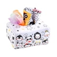 thumbnail image 2 of Caja de pañuelos para bebé, juguete suave de alto contraste con 8 bufandas de colores, para niños Blanco negro, 2 of 8