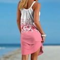 thumbnail image 5 of Women's Summer Boho Midi A-Line Dress Spaghetti Strap Sleeveless Tropical Palm Tree Print Flowy Beach Sun Dress Casual Vacation Holiday Apparel, 5 of 7