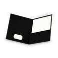 thumbnail image 2 of Two-Pocket Portfolio, Embossed Leather Grain Paper, 11 X 8.5, Black, 25/box | Bundle of 5 Boxes, 2 of 4