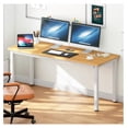 thumbnail image 2 of KriKac 63 inches X-Large Computer Desk, Composite Wood Board, Decent and Steady Home Office Desk/Workstation/Table, BS1-160TW Teak and White Legs, 1 Pack, 2 of 8