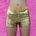 thumbnail image 4 of Disco Sequins Women's Shorts Shiny Glitter Dance Hot Pants Mini Stretch Jazz Performance Wear, 4 of 4