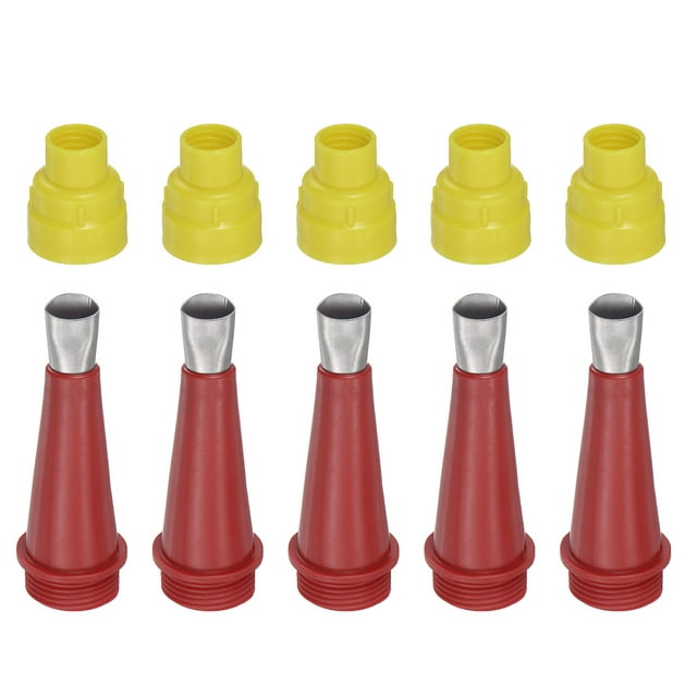 Unique Bargains 5 Pack 12mm Width Stainless Steel Caulk Nozzle 13.6mm Thread Connect Applicator