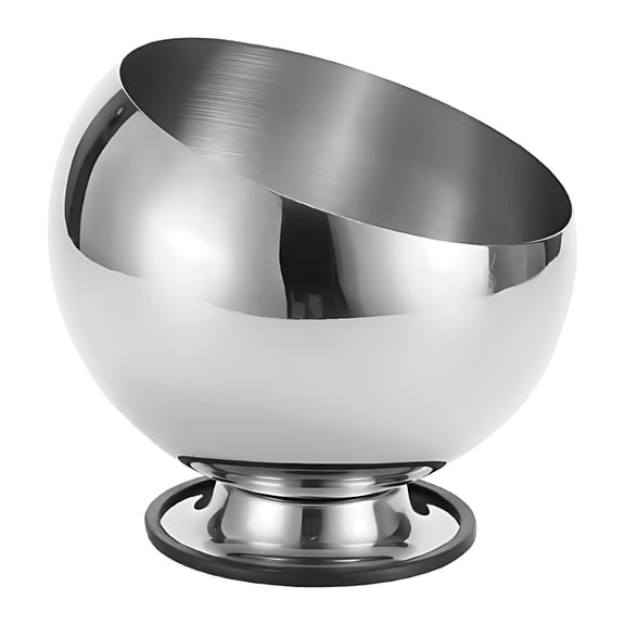 Stainless Steel Angled Bowl with Lid, 7.09" Height, Multi-Purpose Pod Holder for K-Cups, Spices, Salad, and Fruits