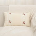 thumbnail image 5 of Btomtd 19.6x11.8 in Floral Embroidered Pillow Cover Rose Pattern Decorative Pillowcase for Sofa Beds Head Cushion Cover Pillow Case, C, 5 of 6