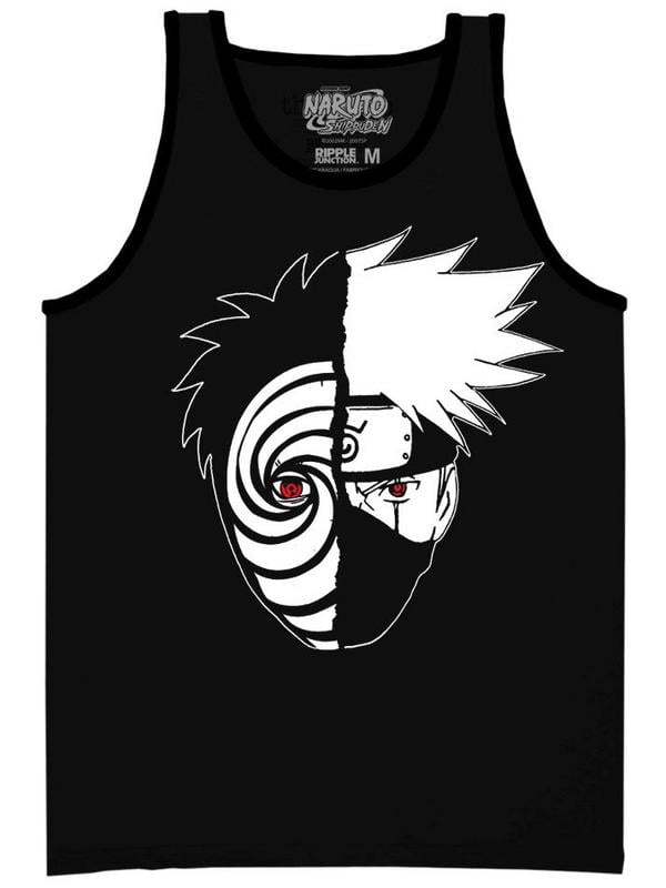Ripple Junction Naruto Shippuden Kakashi Tobi Split Face Adult Tank Top Large Black Walmart Com