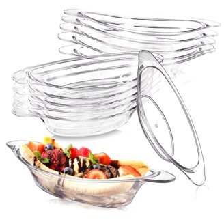 Vikko 12 Pcs 7 Oz Footed Dessert Bowls - Ice Cream Sundae Cups, Dishwasher Safe Glass Bowls
