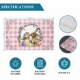 thumbnail image 6 of Easter Bunny Placemats Set of 6, Spring Easter Eggs Chick Floral Pink Check Placemats for Dining Table, Place Mats for Kitchen Tabletop, Waterproof Wipeable Dining Table Mats Set, 6 of 9