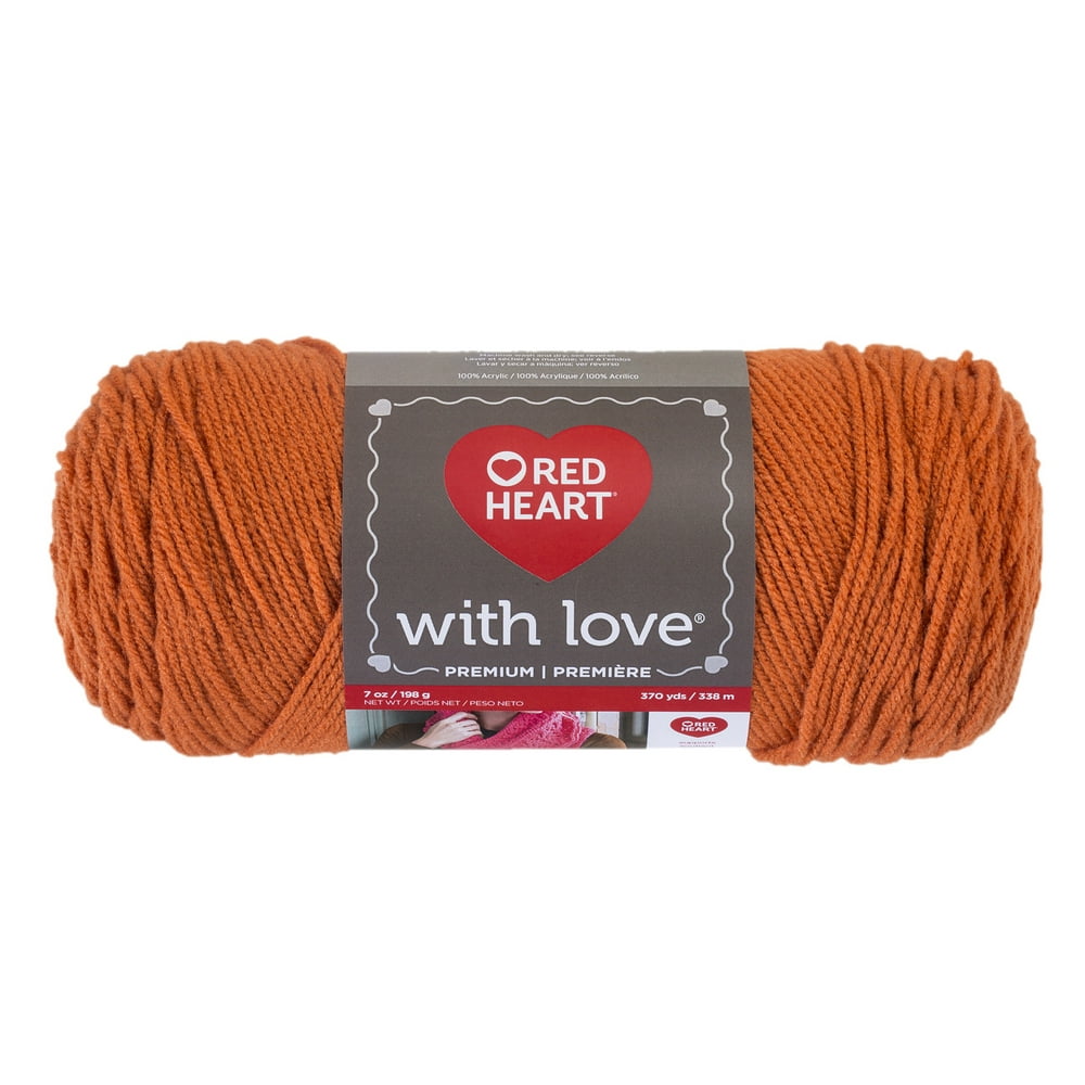 Red Heart With Love Yarn, MANGO