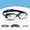 Black iridescent pink, variant on Non-Prescription Mirrored Racing Swim Goggles, Anti-Glare Anti-Fog Water Sport Goggles with Carry Box