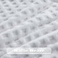 thumbnail image 2 of Super Soft Queen Blanket White Premium Silky Flannel Fleece 3D Waffle Checkered Lightweight Bed Blanket All Season Use (White, Queen(90"x90")), 2 of 6