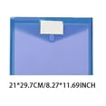 thumbnail image 2 of Crcmjuhgsa Stationery Bag 12 Pack Plastic Envelopes Poly Envelopes Sooez Clear Document Folders US Letter A4 Size File Envelopes With Label Pocket & Snap Button For Office Organization Assorted, 2 of 6