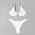 thumbnail image 6 of Sngxgn Women's High Cut String Bikini Set Swimsuits Bathing Suits 2 Piece(White,XL), 6 of 8