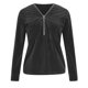 thumbnail image 4 of Blusas de Manga Larga para las Mujeres Cremallera de Cuello en V Delantera Color Sólido Top de Moda Casual, Tops de Color Sólido para las Mujeres, 4 of 9