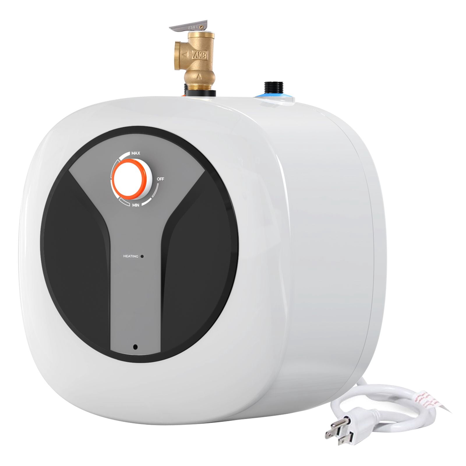 Electric Mini-Tank Water Heater 4-Gallon Tank, 1440W Hot Water Boiler Storage, Safety Temperature Pressure Valve Easy Install, for Kichen Bathroom Restaurant, Shelf Wall Mounted
