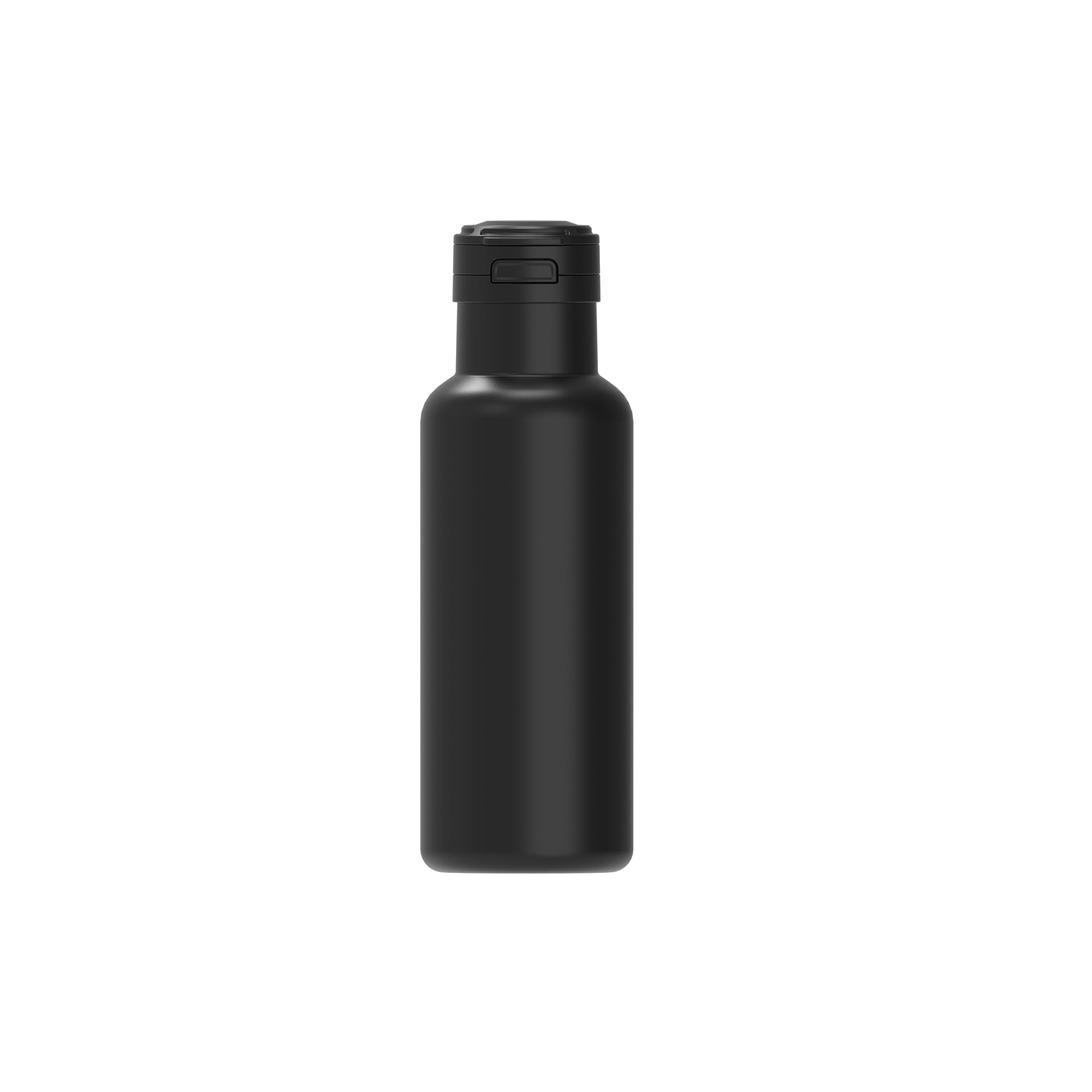 Your Zone 14 oz Black Stainless Steel Water Bottle with Auto Chug Lid