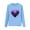 Light Blue, variant on hengsof Zhongda Printed Round Neck Shirt Long Sleeve Cute Printed Bottoming Shirt Fashionable Love Sequin Pattern Top Spring and Summer Casual Top