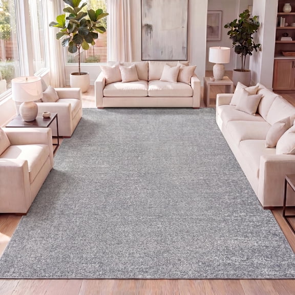 JONATHAN Y SUPERSOFT 5 x 8 Area Rug, Haze - Gray, SEU100A-5