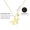 thumbnail image 2 of TINGN Horse Gifts for Women Horse Necklace Stainless Steel Heart Initial Necklace, 2 of 5