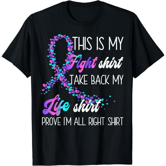 Fight Take Back Life Ribbon Thyroid Cancer Awareness Women T-Shirt