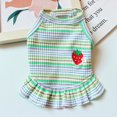 thumbnail image 4 of Dog Cat Pet Clothes Green Stripes Soft Polyester Comfortable Indoor Outdoor Apparel For Small Medium Large, 4 of 7