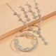 thumbnail image 4 of Pendientes de diamantes de imitación, pendientes de plata, pulsera brillante, pendientes de fiesta, pendientes de graduación, joyería para mujer, 4 of 5