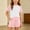 Pink, variant on BXJX Girls Summer Outfit Sets, 2 Piece Short Sleeve Color Block T-Shirt and Shorts Set Blue Size 7-8 T