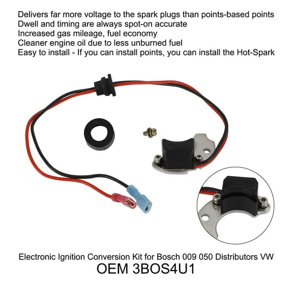 Electronic Ignition Conversion Kit for Bosch 009 050 Distributors 3BOS4U1 VW CP