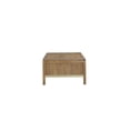 thumbnail image 4 of Light Brown Waterfall Cocktail Table with Metal Accents, Modern Solid Wood and MDF End Table for Living Room, 4 of 5