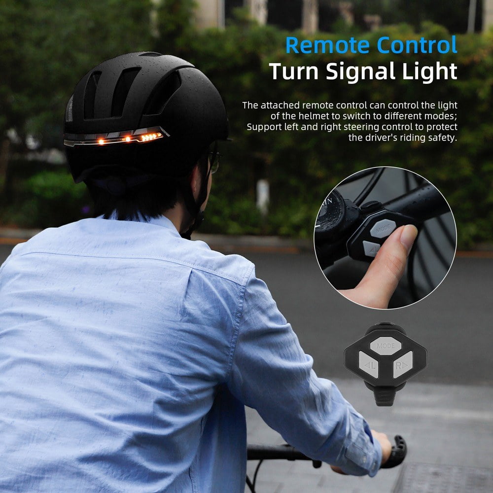 Waterproof Cycling Helmet with LED Turn Signal for Bikes and Scooters