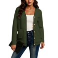 thumbnail image 3 of Cardigan Sweaters for Women Long Sleeve Open Front Button Up Cable Knit Cardigans with Pockets Fall Winter Coat, 3 of 7