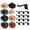 BLACK-16 Pack, variant on White 16 Pack 2.8 Inch Adhesive Hat Hooks Hardware Wall Organizer