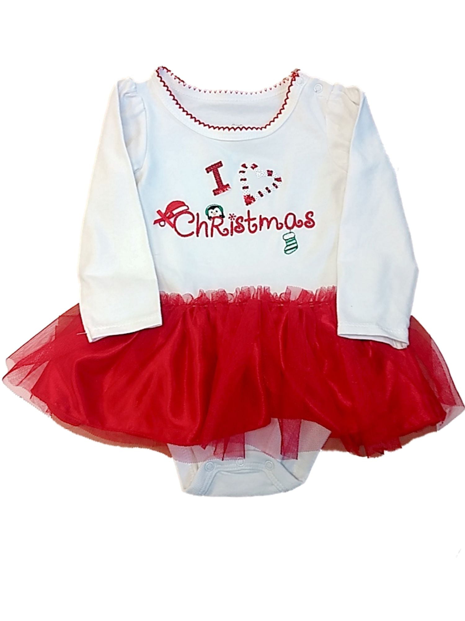 Kids Girl Christmas Cutie Tutu Princess Dress Xmas Stripe Holiday Party Bodysuit 