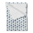 thumbnail image 2 of Floral Soft Flannel Fleece Throw Blanket, Repeating of Blooming Cornflowers, Cozy Plush for Indoor and Outdoor Use, 50" x 60", White Ceil Blue, by Ambesonne, 2 of 5